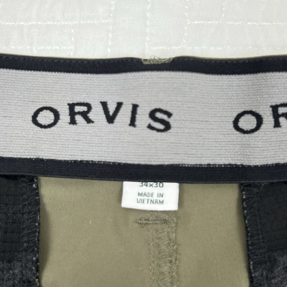 Orvis Pants Adult 34x30 Green Cargo Tech Performance Stretch Hiking Outdoors Men - Picture 6 of 9